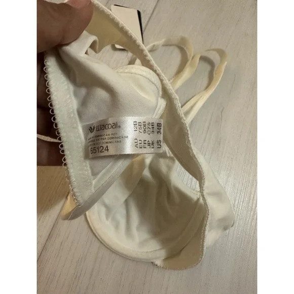 NWT Wacoal 65124 Body by Wacoal Racerback Bra Sz 34B White - Front Closure - Picture 4 of 4